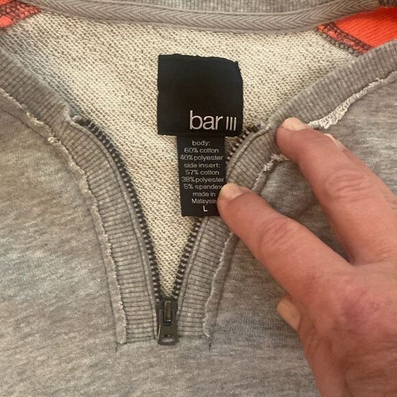 Barr 111 - sweatshirt, gray and peach, pockets in the front, elbow covers too ❤️ - Picture 3 of 8